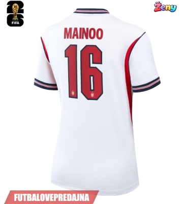Lacne Ženy Futbalové dres Anglicko Kobbie Mainoo #16 MS 2026 Krátky Rukáv - Domáci